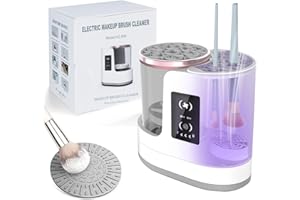 CREACARE 3-in-1 Electric Makeup Brush Cleaner & Dryer – Automatic USB Cosmetic Brush Cleaner with Holder, Portable Quick-Dry Tool for All Brush Sizes (Contour, Eyeshadow, Blush)