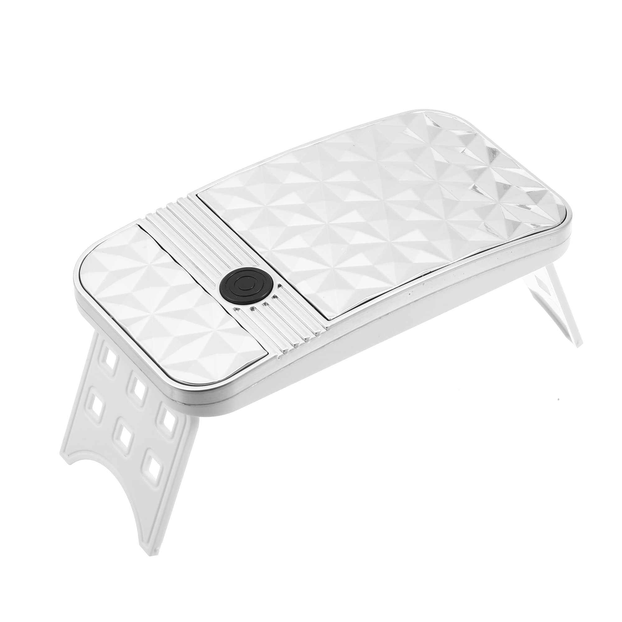 VOCOSTE Mini UV-LED Nail Lamp, Portable Nail Lamp Gel Nail Polish Dryer, Fast Curing Nail Dryer, with 2 Timers, 54W, 18pcs Nail Light, ABS, Silver Tone