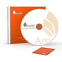 Arsvita Conjunto de limpeza de discos de CD a laser para CD e