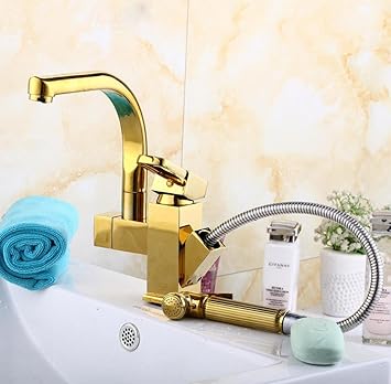 Moderne Zeitgemasse Stilvollen Luxus Kuche Armaturen Exquisite Kupfer Zwei Griff Spule Wasserhahn Mischbatterie Waschbecken Bleifrei Amazon De Kuche Haushalt