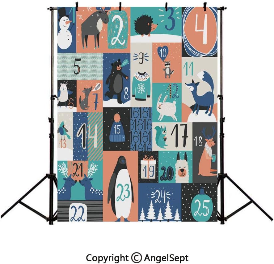 9x6ft Vinyl Advent Calendar Photo Backdrop for Bridal Shower Baby Shower Birthday Party Banner Photo Studio Props
