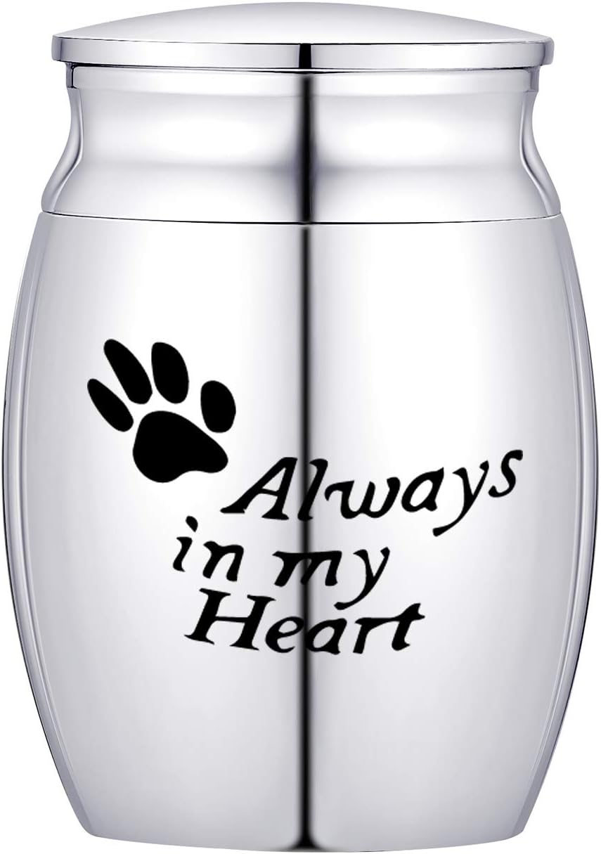 MICHLEY 1.57Inch High Mini Stainless Steel Decorative Memorial