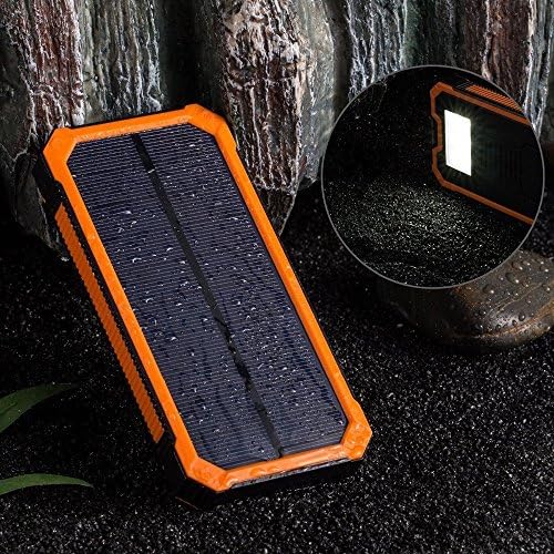 Sunyounger Solar Charger , 20000mAh Portable Dual USB Port Camping Lights Mobile Power Bank Solar Panel Portable Charger Backup External Battery Power Pack