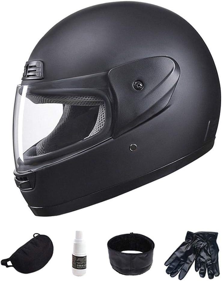Full Face Motorbike Helmet Motorcycle Helmet, Full-Face Sport Street Helmet Motorcycle-Helmet Moto-Helmet Urban Scooter-Helmet, Strong and Durable,for Outdoor Use+Gloves+Mask