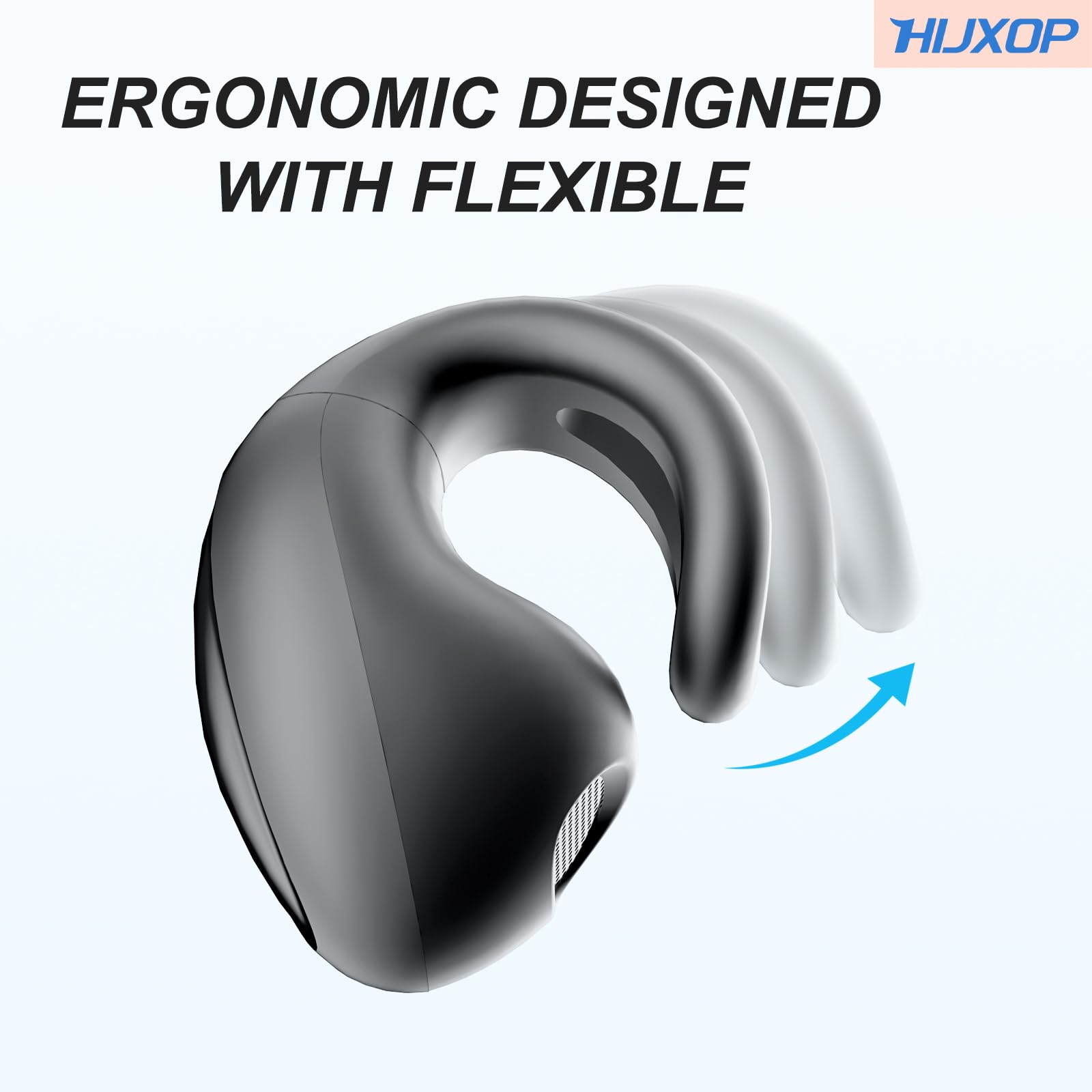 Open Ear Earbuds Lightweight Comfort Clip Wireless Earbuds Sweat Resistant Bluetooth Headphones Lightweight Sport Headphones for Workouts and Running with Dual Digital Display 44H Playtime IPX7