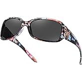 HAOLOTA Women's Polarized Sunglasses - Fashionable Wraparound Butterfly Design with UV400 Protection