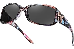 HAOLOTA Women's Polarized Sunglasses - Fashionable Wraparound Butterfly Design with UV400 Protection