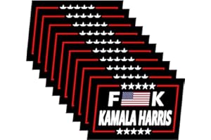 HMAQILU 10 Pack Fuck Harris Anti Kamala Harris Stickers Laptop Bumper Decal Window Waterproof Car Stickers