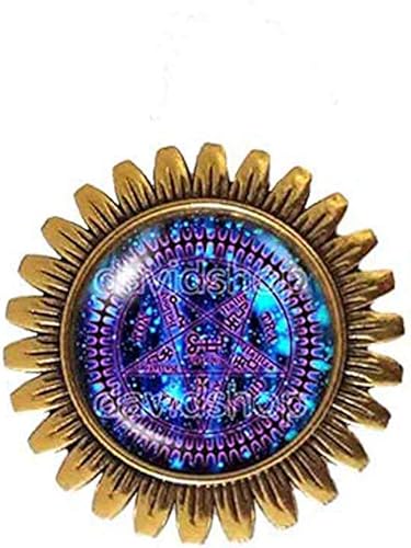 Amazon ハンドメイド ファッション ジュエリー 五芒星 アート シンボル ブラック 執事 ブローチ バッジ ピン コスプレ テトラグラム シエル ファントム ハイブ ジュエリー チャーム ブローチ 通販