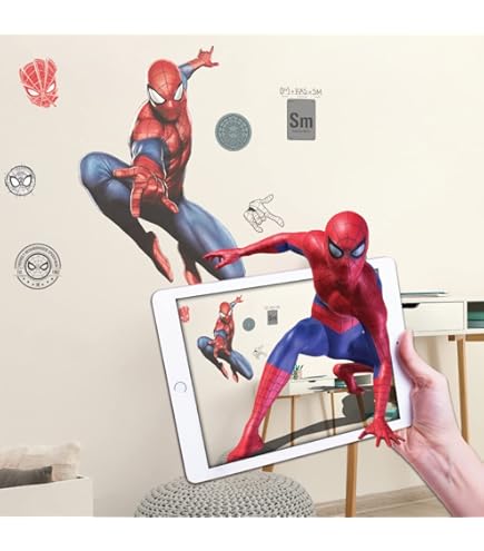 Adesivo Murale Spider-Man Marvel 50x70 Cm – Decorazione Cameretta Bambini, Rimovibile E Ri Posizionabile