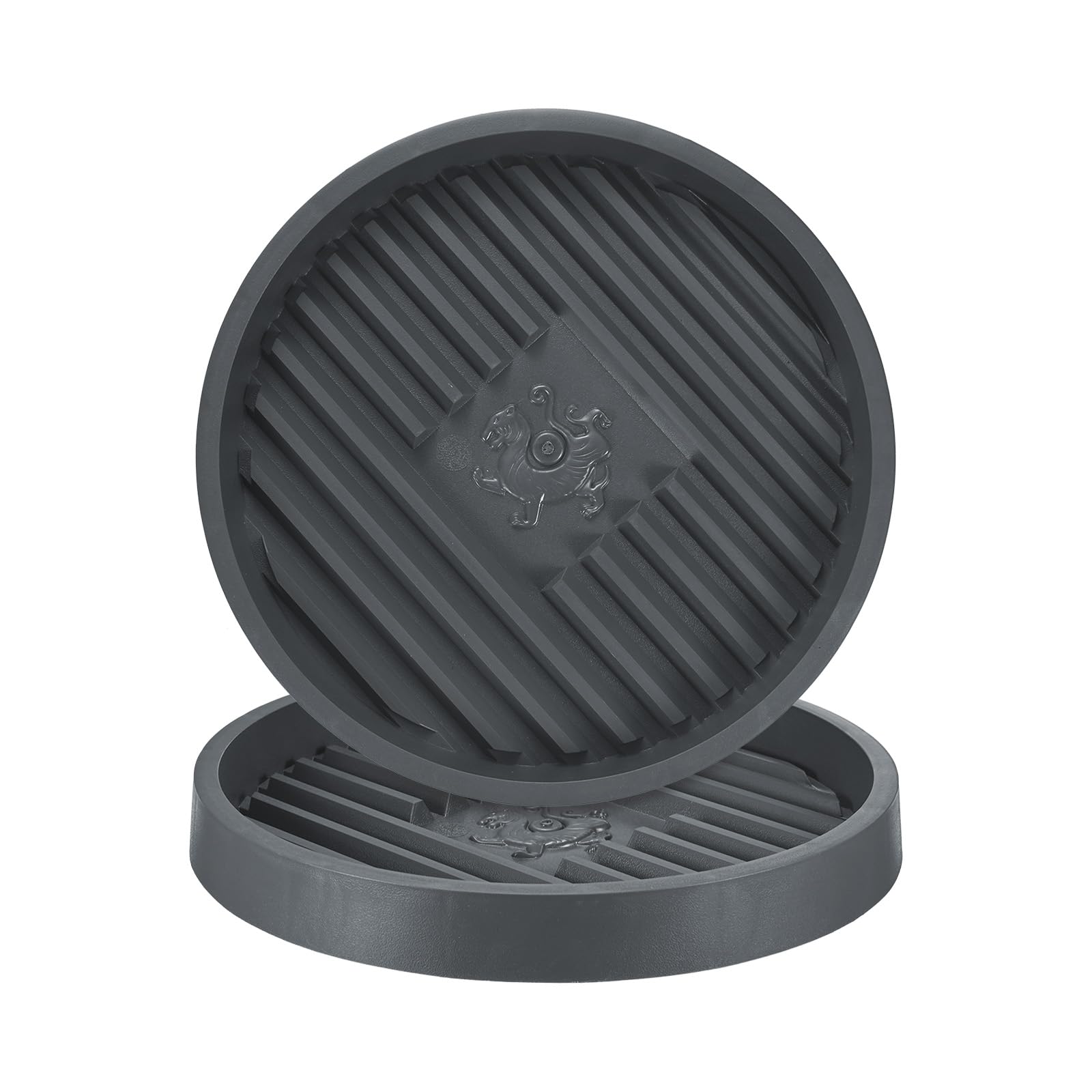 M METERXITY 2-Pack Plant Saucer, 11.8 Inch 30cm Flower Pot Saucers, Thicker Anti-Rot Root Plastic Plant Saucer for Indoor/Outdoor Potted Plant/Plant Water Catcher Tray [Cement Ash]