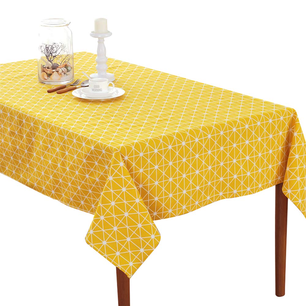 YOFASEN 30x180cm 30x200cm Table Runner - Linen Cotton Table Cloth 130x180cm 140x180cm - Grey/Yellow Table Runner for Birthday Party Banquet Decor, yellow 01 - Tablecloths, 130x180cm