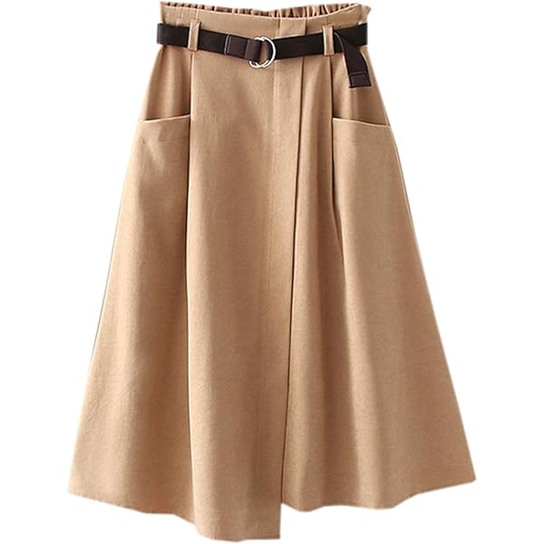 ★Kashiko★ Pocket Belt Long Skirt Beige ☆Kashiko☆ Pocket Belt Long Skirt Beige