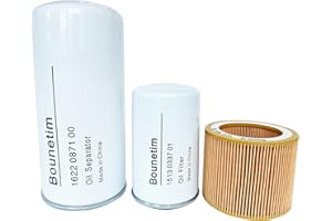 BOUNETIM 2901091900 Filter Kit (1622087100, 1513033701, 1613900100) Fits for Atlas Copco Air Compressor, Replacement Filtration Parts for 2901-0919-00 GX7 GX11 GA7 GA11