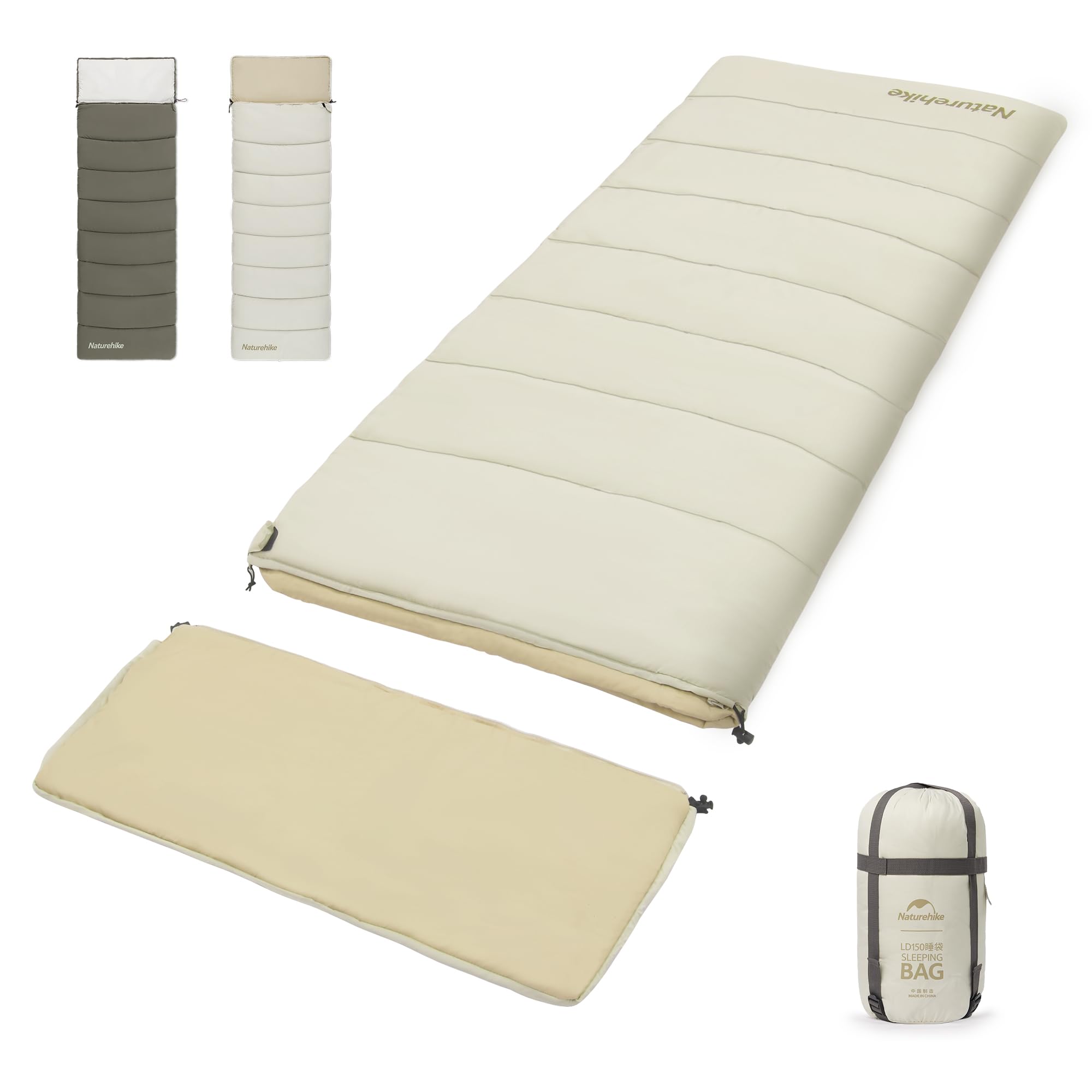 thumbnail image 2 of Naturehike Ultralight Sleeping Bag Waterproof Cotton Quilt Portable Envelope Sleeping Bag For Summer Autumn 4 Seasons I.437436406 2 of 11