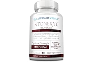Approved Science Stonexyl - Herbal Support for Kidney Stones - 60 Capsules - Chanca Piedra - High Absorption -1 Month Supply - Vegan