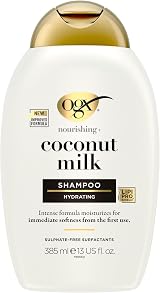 OGX Nourishing Coconut Milk Hydrating Shampoo Sulfate Free Moisturizes Softness