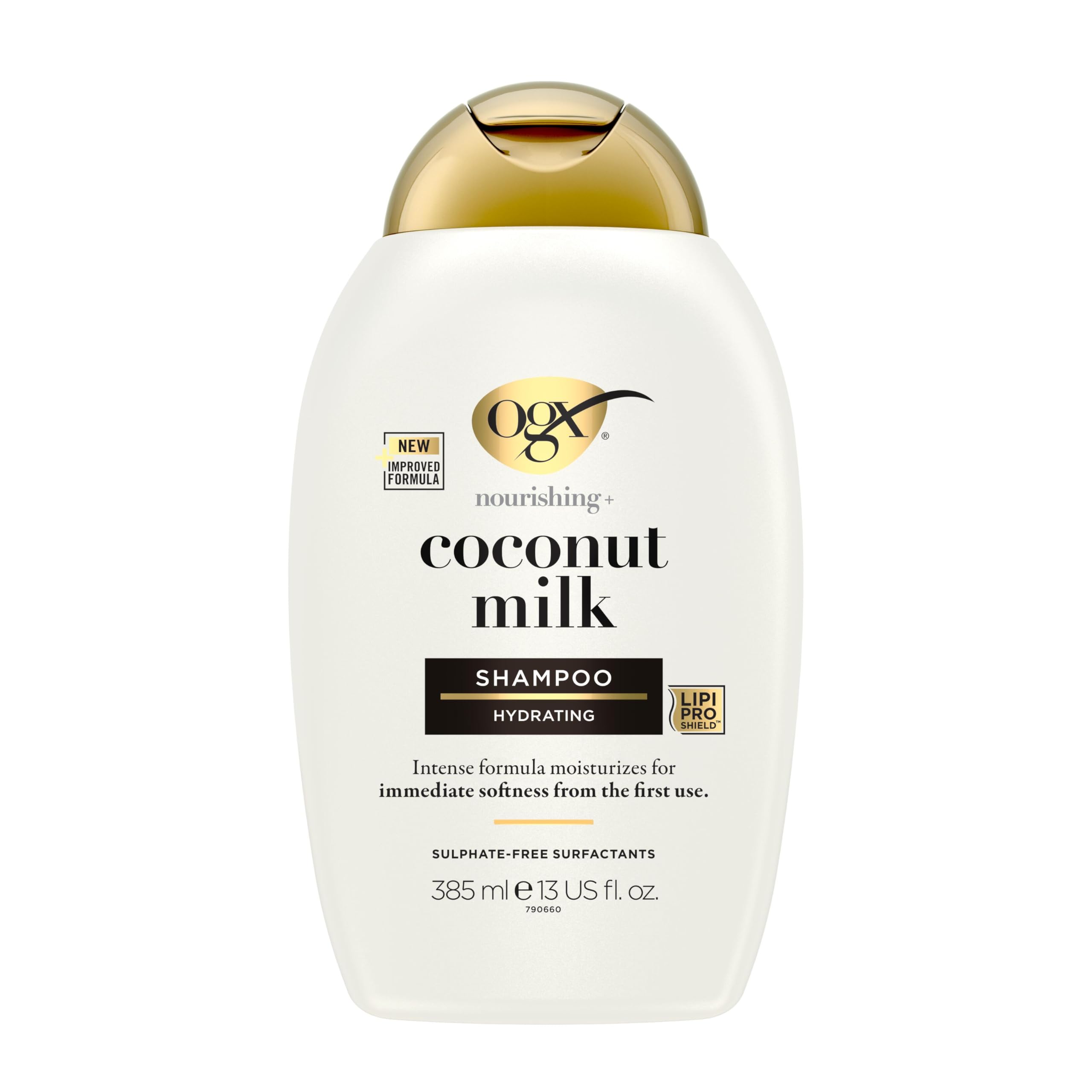 OGX Nourishing with Coconut Milk Hydrating Shampoo, Intensely Moisturizes for Immediate Softness from the First Use, Sulfate Free, 385ml — image 1
