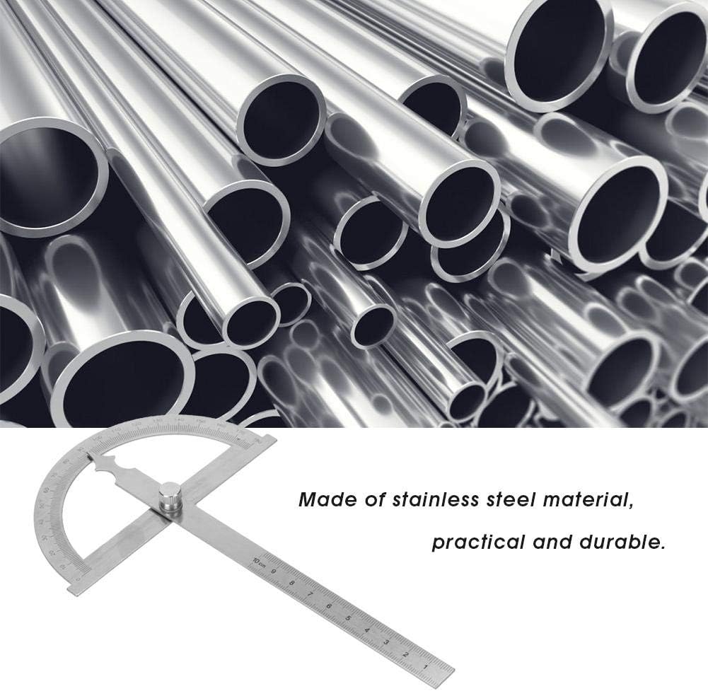 Angulo De 15 Grados Con Transportador Regla del Transportador,0-180 Grados de Acero Inoxidable Transportador  Goniómetro Medidor de ángulo Indicador 15 cm Regla 80 * 120mm Herramientas  para medición láser y accesorios Herramientas de medición y diseño