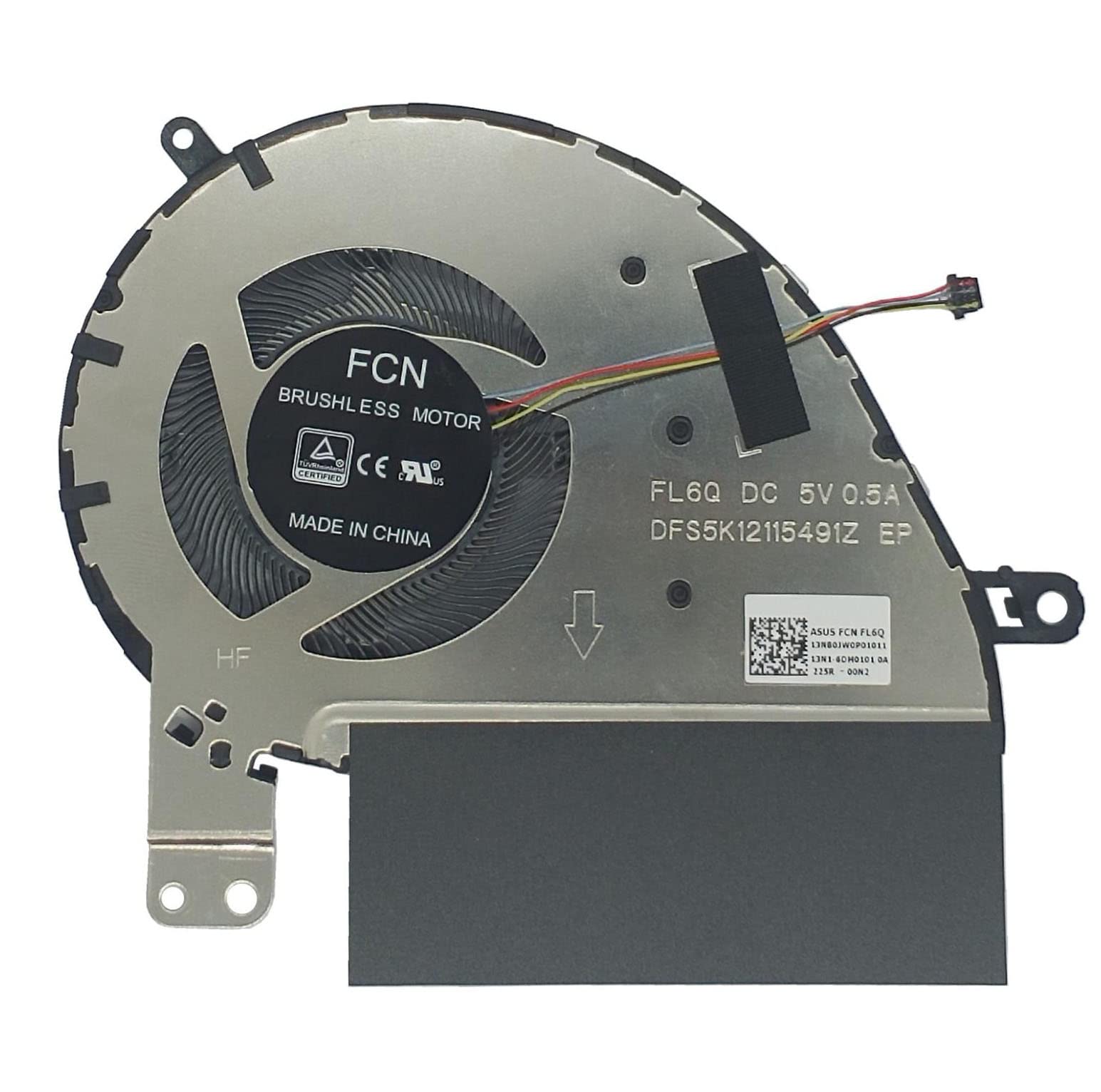 Fleshy Leaf New CPU Cooling Fan Replacement for Asus Zenbook 13 UX333 UX333F U3300F UX333FN UX333FA UX333FA-DH51 UX333FAC-XS77 UX333FA-AB77 Series DFS5K12115491Z 13NB0JW0P01011 FL6Q