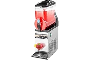 VEVOR Slushy Machine, 15L Single Tank Commercial Margarita Machine, 60 Cups Stainless Steel Margarita Smoothie Frozen Drink Machine, Slushie Machine for Home Party Restaurants Cafe Bars
