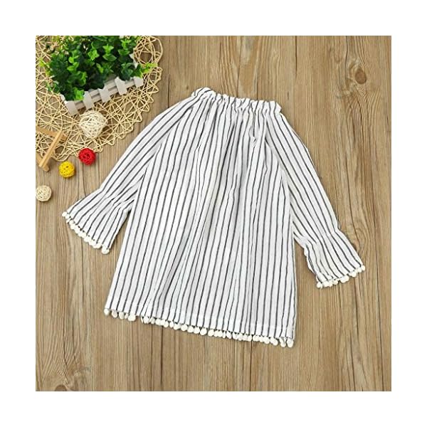 Christmas Baby Girls Santa Striped Princess Dress, Weiyun Newborn Baby Girls O-Neck Christmas Outfits Clothes(1~5T) - Image 6
