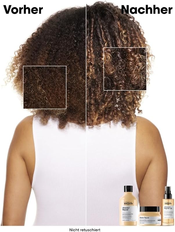 L'Oréal Professionnel Reparierendes Haarshampoo für strapaziertes und trockenes Haar, Mit Quinoa, Serie Expert, Absolut Repair Shampoo zum Nachfüllen, Refill, 500ml