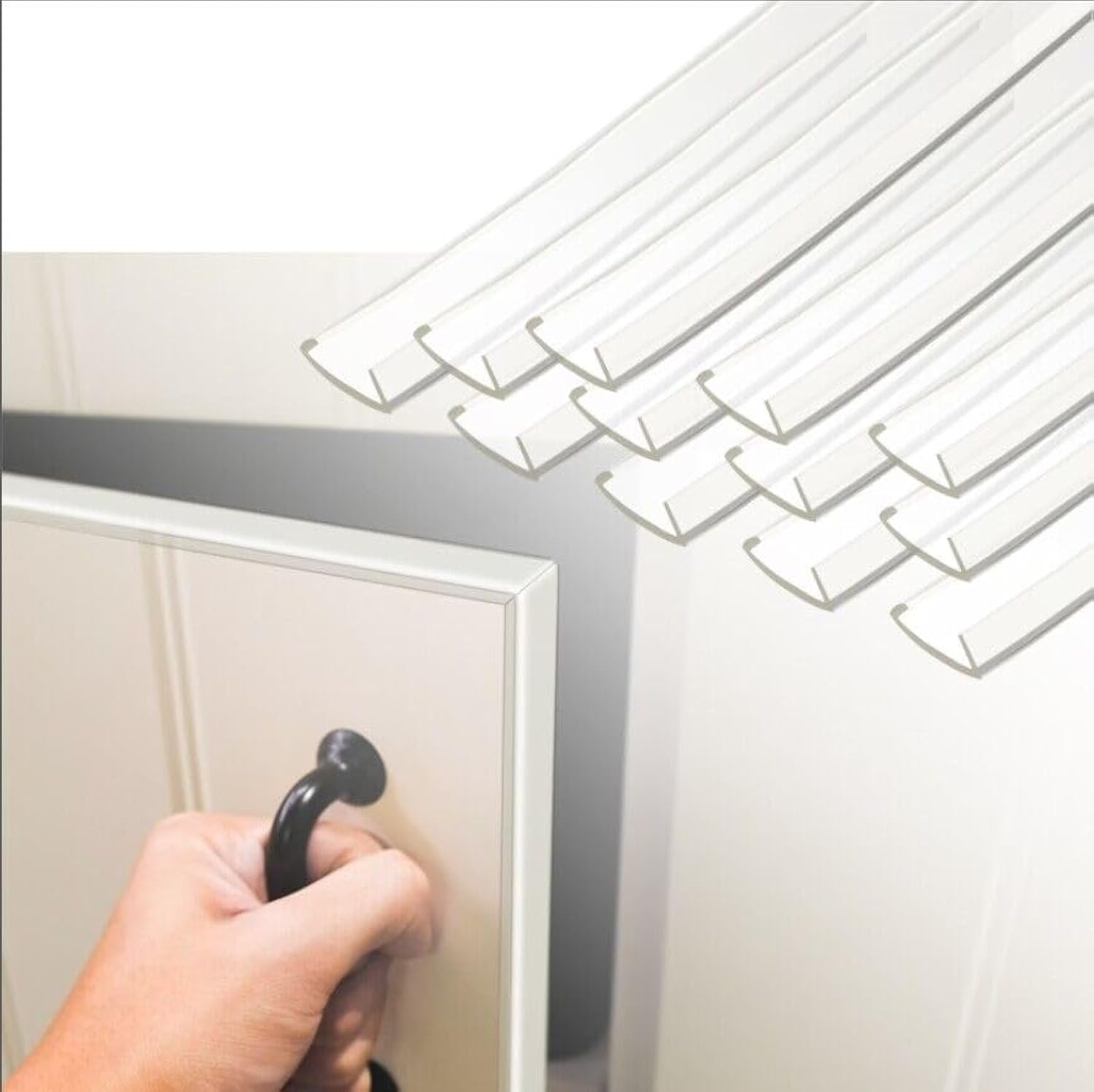 12 Pcs Clear Edge Protector Plastic, 16.5" Length Furniture Wall Corner Protector for 0.7" Cabinet Door, Slip on Desk Table Corner Bumpers Trim, Sharp Edge Guard Strip for Drawer Bed