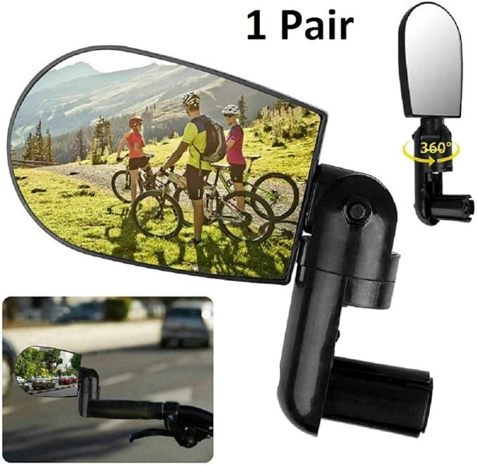 Ponacat Bicycle Mirror Flexible Rotatable Bike Handlebar Rearview