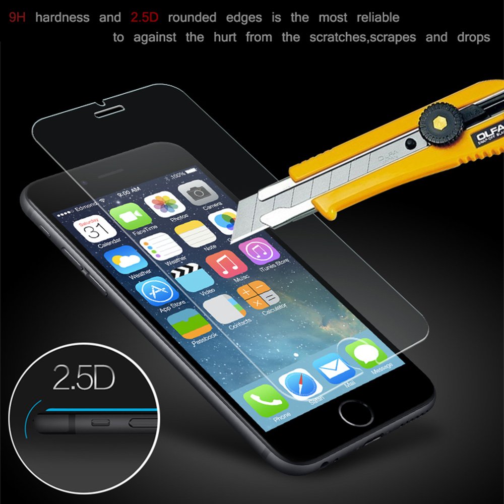 [3-PACK]iPhone 7 Plus Screen Protector,toobeeyoo Ultra Clear and Thin Tempered Glass with 9H Hardness Anti-Scratch,Fingerprint and Bubble Proof