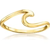 Pure Collection by Ross-Simons 18kt Gold Over Sterling Wave Ring