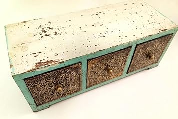 Crafticia Wooden Storage Jewellery Chest Box Half Round Small