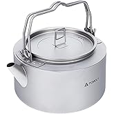 POMOLY Titanium Kettle 1000ml | Ultralight Backpacking Coffee Pot