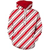 Ainuno Unisex Christmas Hoodie for Men Couples Funny Holiday Hooded Sweatshirt