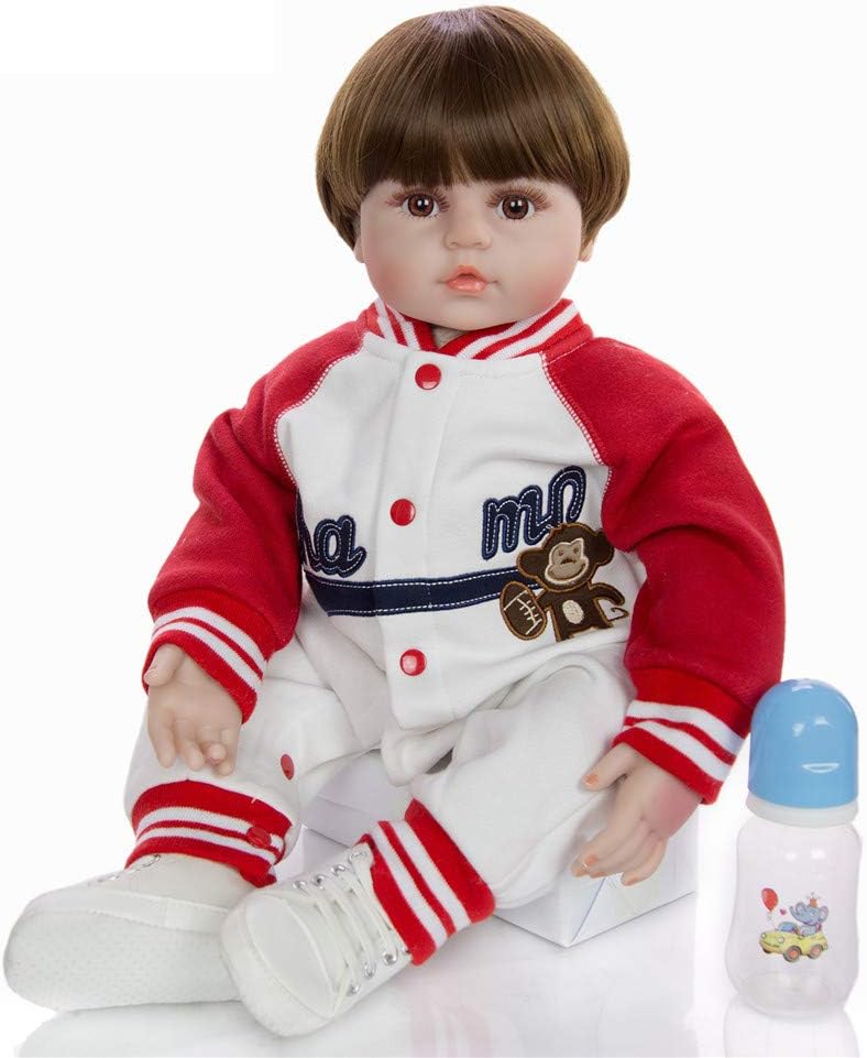 Prezzo LVYE1 Bambino Ragazzo 24 ''Bambole del Bambino Rinato Giocattolo Molle del Silicone Realistico Reborn Bambini in Modo Veramente di Sport di Usura del Bambino Vestiti del Bambino Regali Offerte