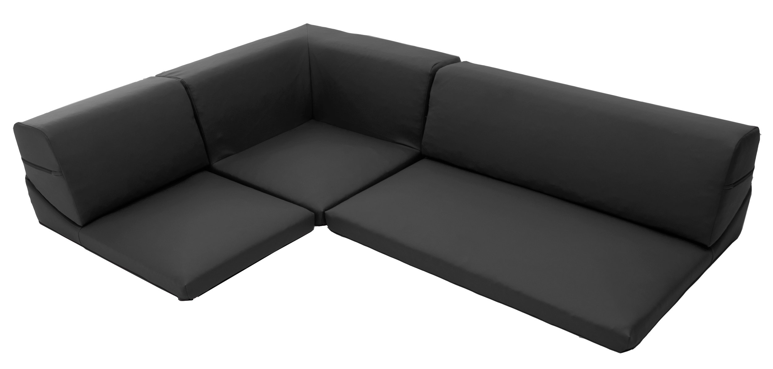 セルタン(Cellutane) ローソファー 高反発 和楽の庵 3点セット 合成皮革 ブラック レイアウト自在 日本製 A318c-597BK商品画像