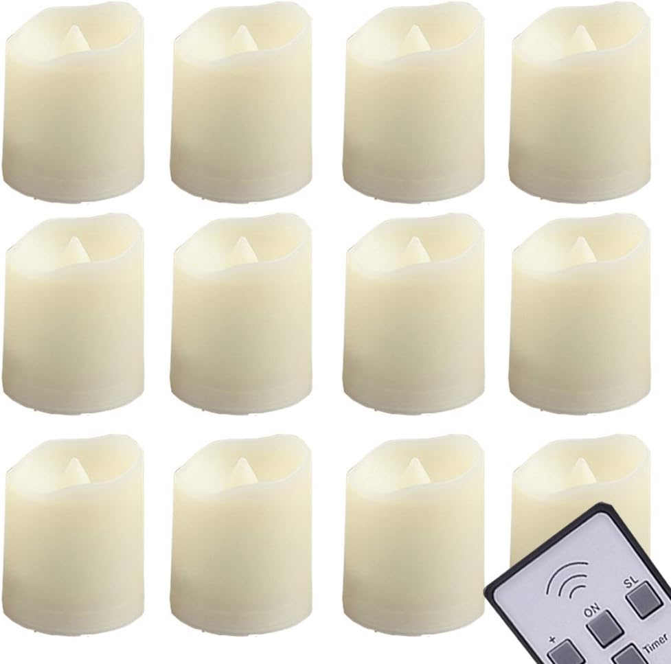 LED Tealights Candles Remote Control Timer Tea Lights Flameless