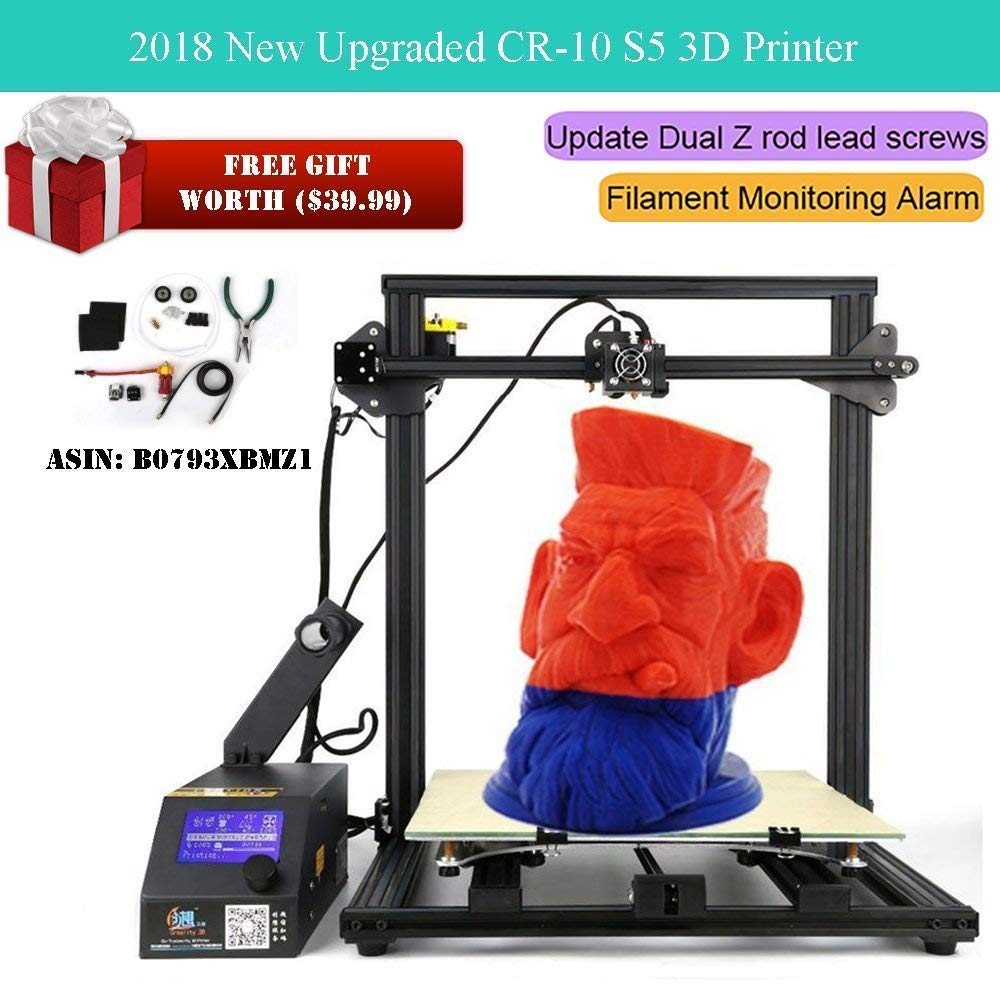 Creality Cr 10 S5 3d Printer Large Printing Size Diy Fdm 3d Printer With 200 G Cctree Pla Filament 8 Gb Sd Card Reader Tool Kits Hotbed Factory Original Supply