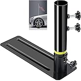 Flagpole Tire Mount, Portable Metal Flag Pole Wheel Stand Tailgate Tire Mount Flagpole Holder Universal for Stand Fits 1.77'' Flag Pole Ideal for Cars RVs Truck Camping Tailgating and Outdoor Events