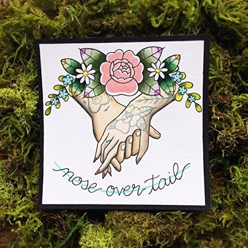 Alkaline Trio Nose Over Tail Tattoo Flash Watercolor PRINT by Michelle Kent