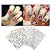 Fanme Christmas Nail Stickers 3D Nail Art Tattoo Decals DIY Nail Art Decoration Self-adhesive Tip Stickers 4Sheets (Christmas)
