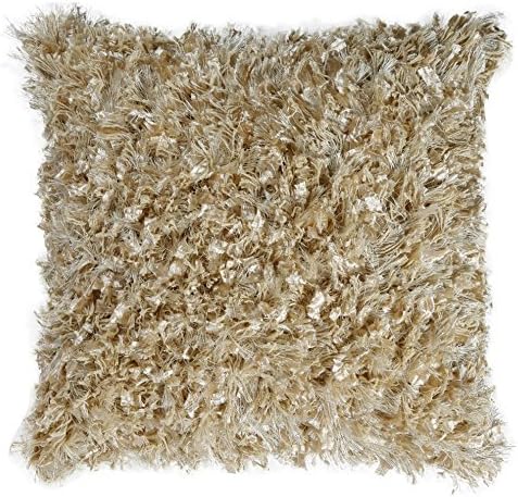 Shimmer Shag Beige 18" Pillow with