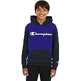 Champion Boys Fleece Hoodie Color Block Hooded Sweatshirt with Kangaroo Pockets and Ribbed Cuffs