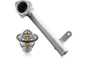 OCHIKI Engine Coolant Thermostat Housing Assembly Fit for Toyota Sienna Lexus RX330 2004 2005 2006, Aluminum Coolant Water Outlet Replace 163210A040 902-5123 902-5123XD 90916-A3003