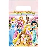 DXRZYS 30 Pc Princess Birthday Party Favors Bags, Cartoon Loot Bags for Kids Birthday Party (Pink)