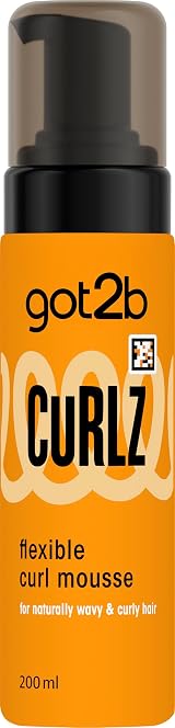 got2b Curlz Flexible Curl Mousse 200ml Lightweight Curl Defining Foam