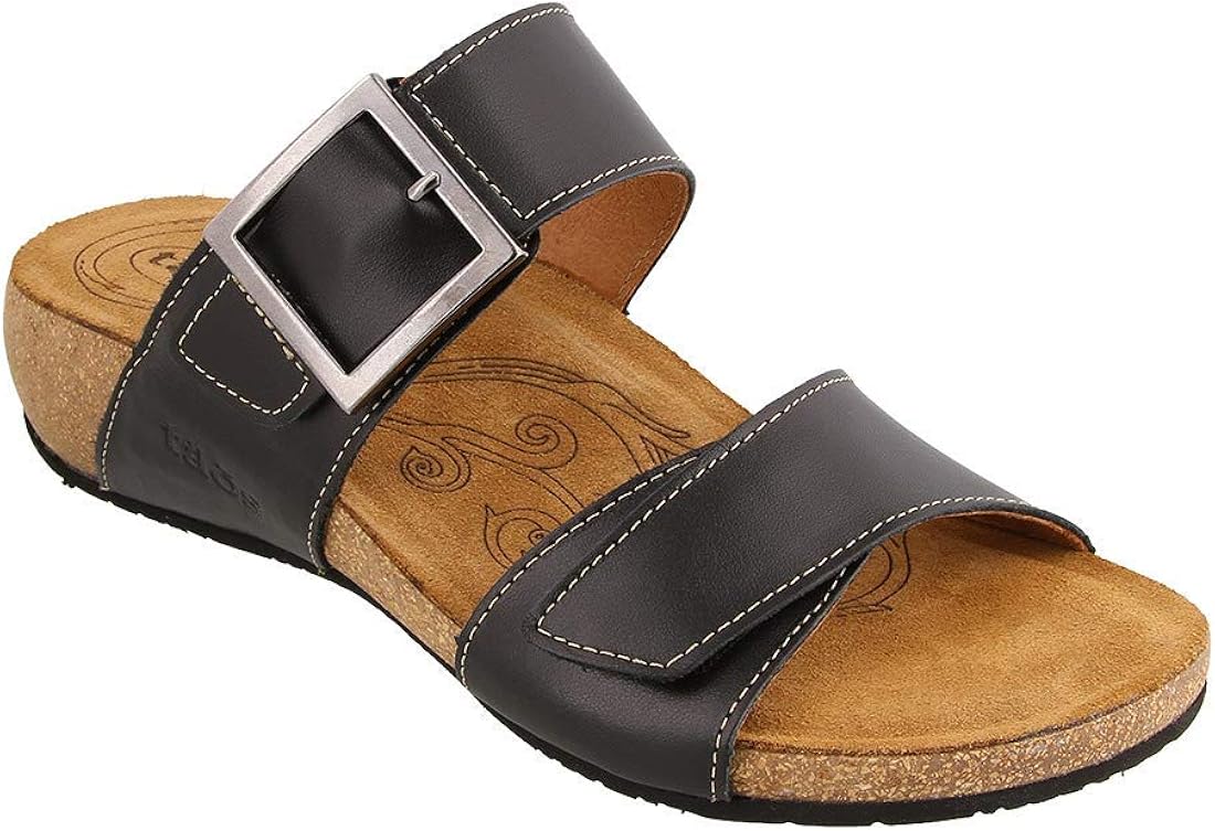 Amazon.com | Taos Footwear Women's My Dear Black Sandal 5-5.5 M US | Slides