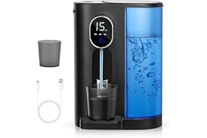 HOOFUN Automatic Mouthwash Dispenser for Bathroom: 20.3Oz Mouth Wash Dispensers with Magnetic Cup Holder, 4 Levels, Wall Mounted, Electric Auto Mouthwash Dispenser for Kids Adults, Bathroom Accessories Black