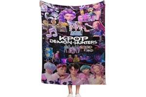 Fun K-Pop Demon Hunters Throw Blanket, Fan Gift for Bed and Car, Soft and Comfortable Throw Blanket for Kids, Suitable for So