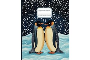 Emperor Penguins Composition Notebook 7.5 x9.25" College Ruled: Stunning Polar Animal Penguin Gift Notepad for School, Colleg